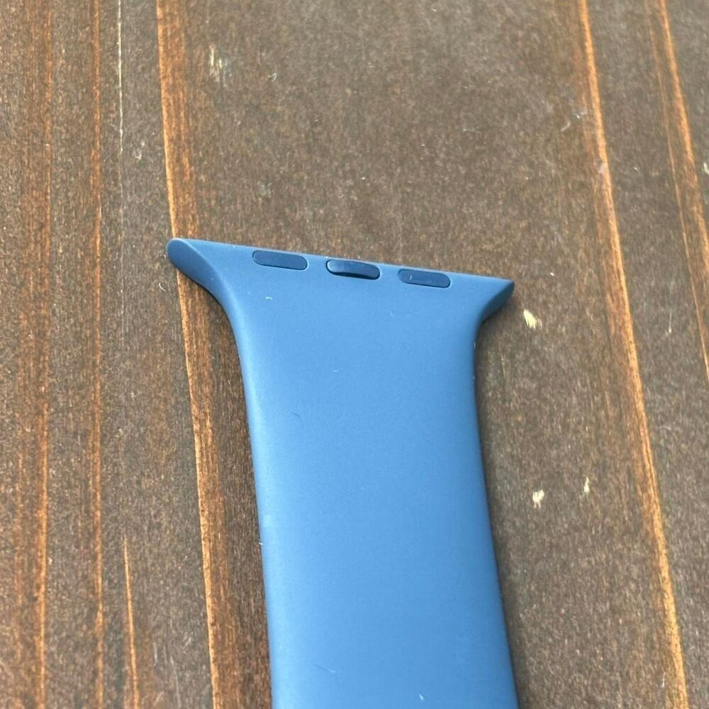 Apple 45mm Silicone Band Blue Medium Large With Phone Stand Strap - Picture 6 of 6